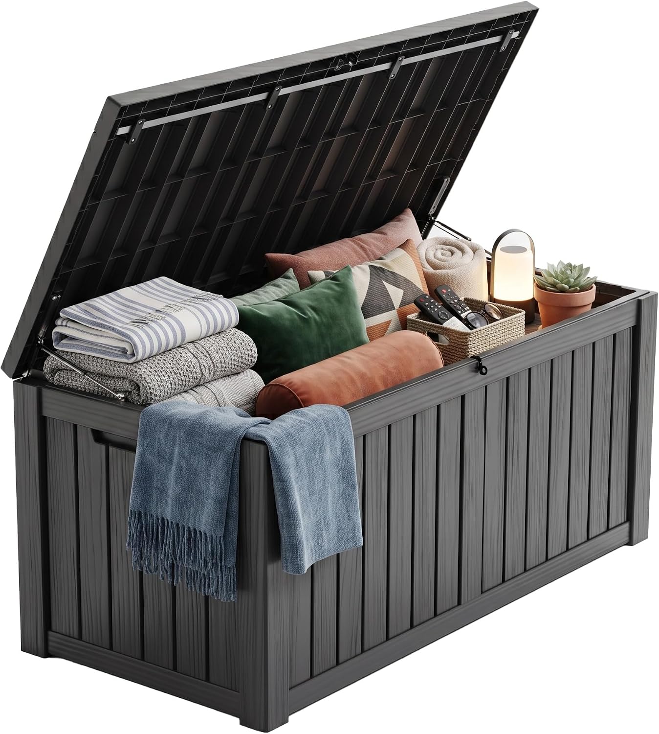 Outdoor Furniture Cushion - صندوق تخزين خارجي من الراتنج بسعة