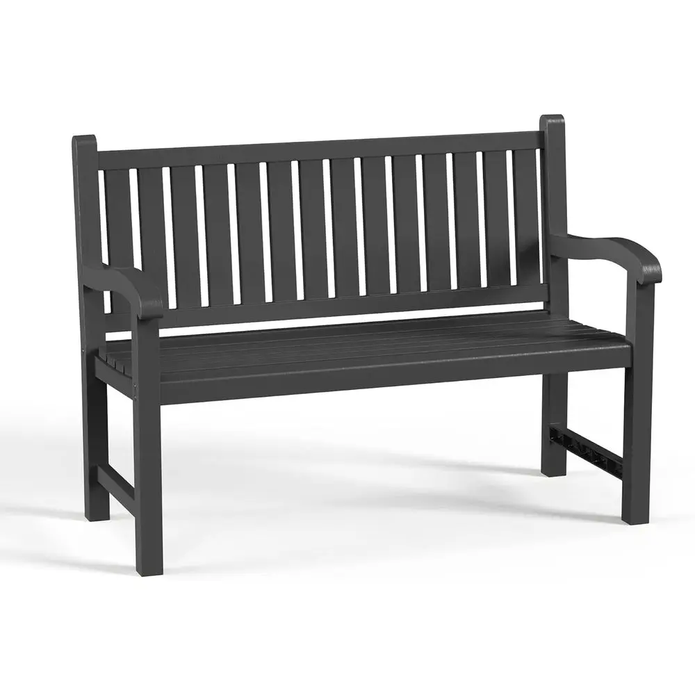 Garden Bench Metal - مقعد حديقة من الراتنج لشخصين، مقاوم