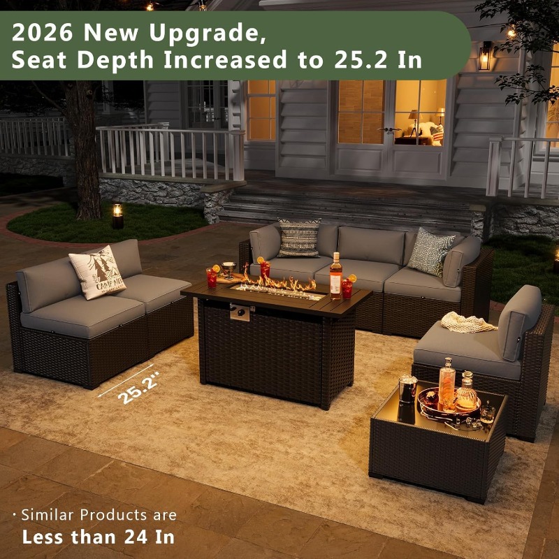 Outdoor Furniture Set With Fire Pit - مجموعة أثاث الفناء من أوكسون مكونة