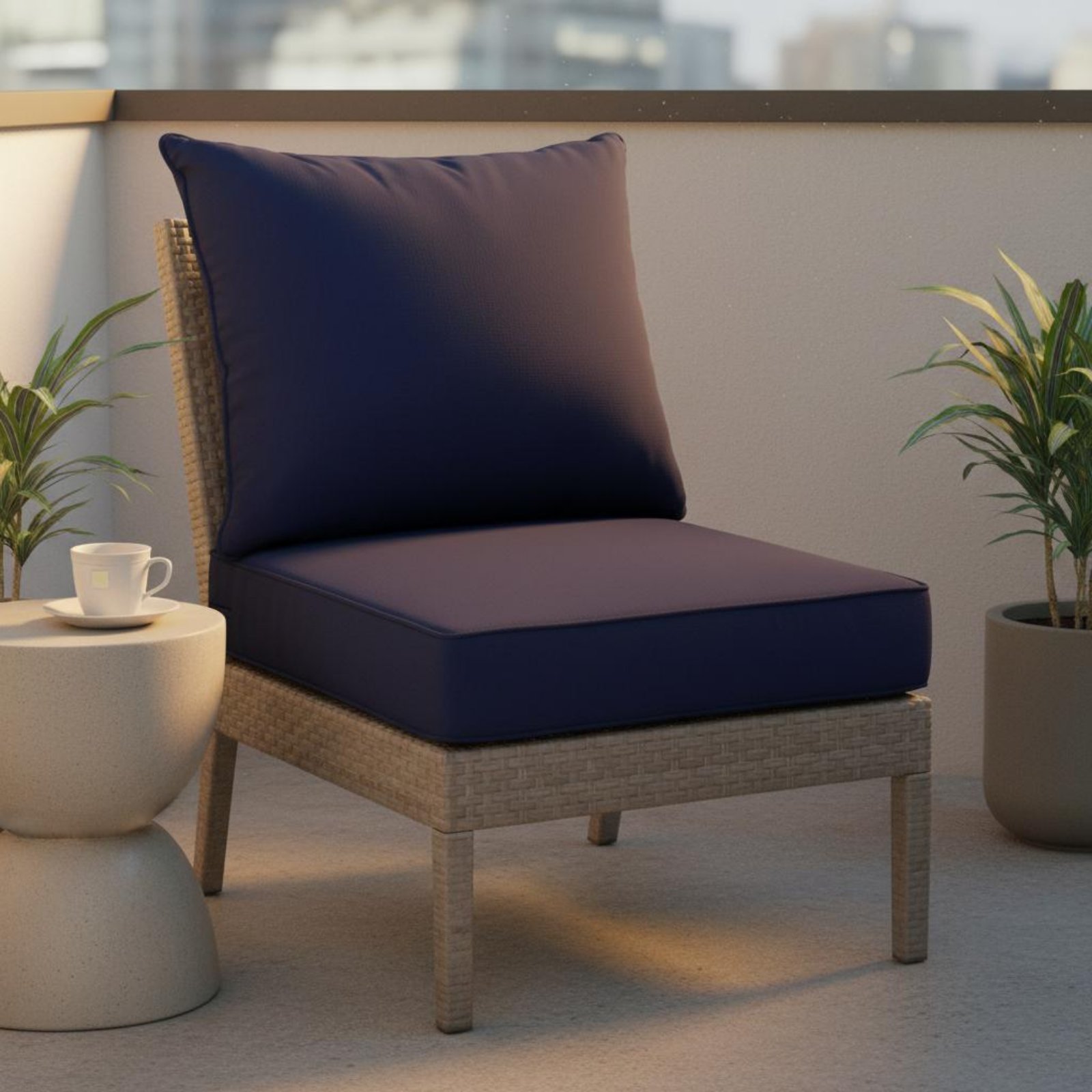 Outdoor Furniture Cushion - وسادة كرسي الفناء مع إغلاق مخفي،