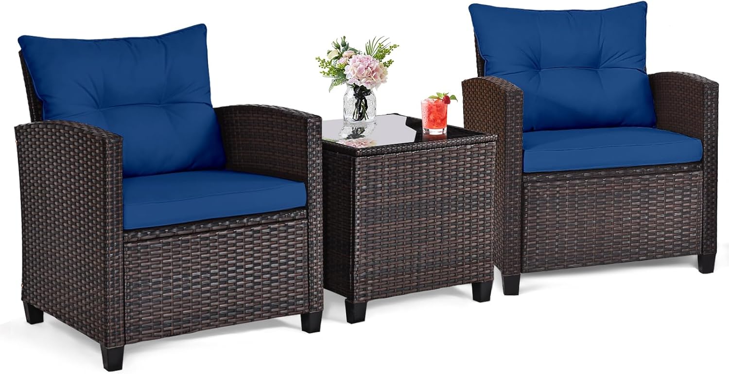 Outdoor Furniture Cushion - طقم بيسترو خارجي من 3 قطع