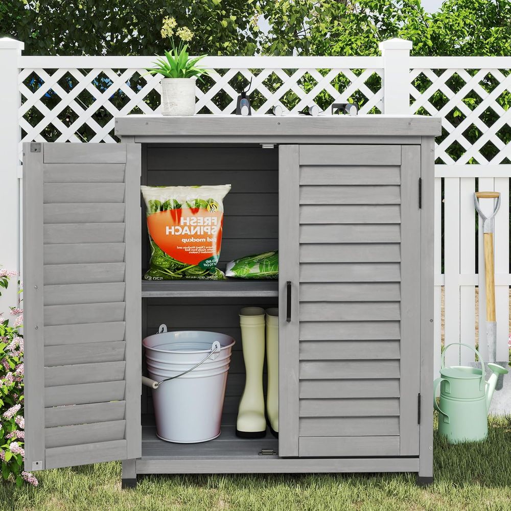 خزانة تخزين خارجية وطاولة عمل  - مراجعة Outdoor Furniture With Storage وسعره