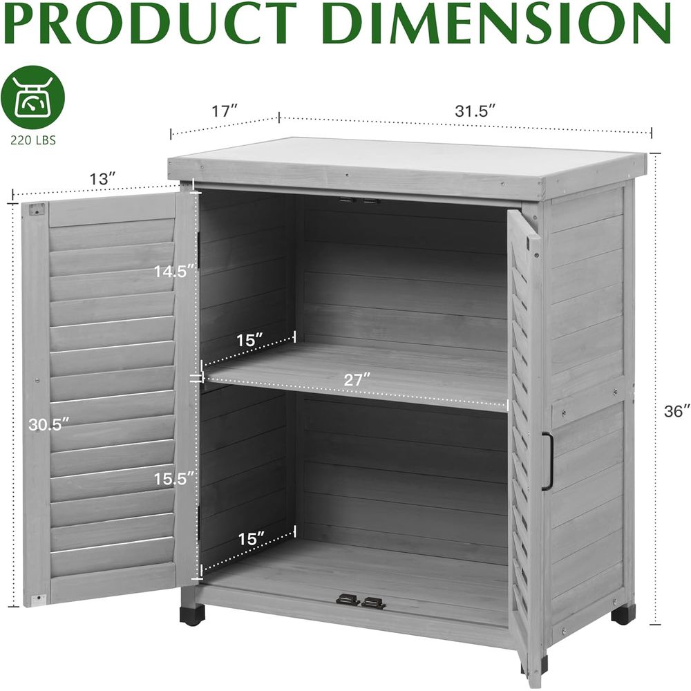 خزانة تخزين خارجية وطاولة عمل  - مراجعة Outdoor Furniture With Storage وسعره
