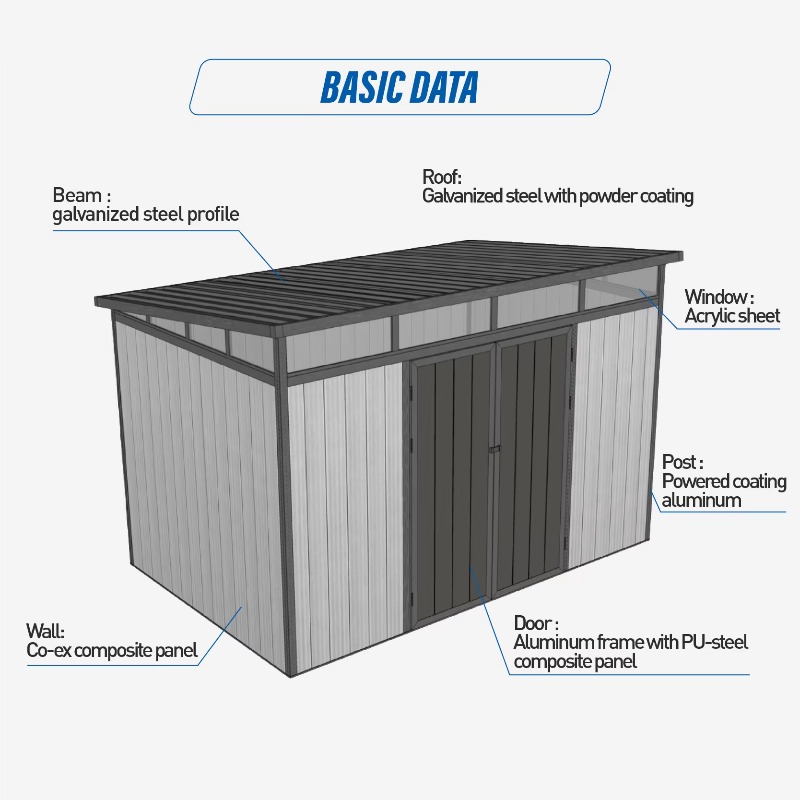 D2833 3م*3م مخزن أدوات معدني ع - مراجعة Outdoor Furniture With Storage وسعره