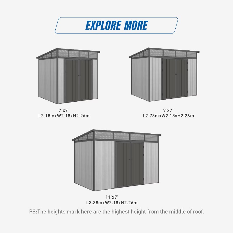 D2833 3م*3م مخزن أدوات معدني ع - مراجعة Outdoor Furniture With Storage وسعره