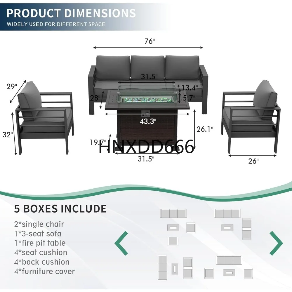 مجموعة أثاث الفناء مع طاولة ذا - مراجعة Outdoor Furniture Set With Fire Pit وسعره