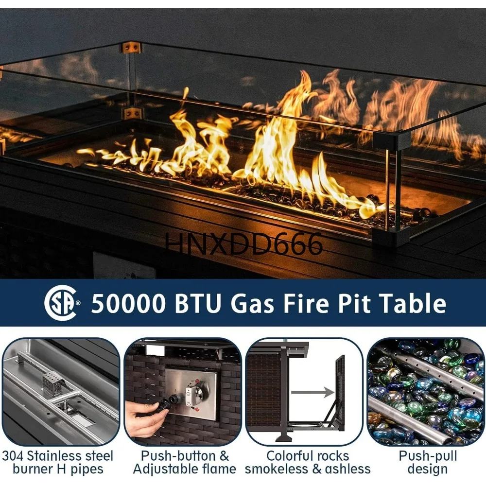 مجموعة أثاث الفناء مع طاولة ذا - مراجعة Outdoor Furniture Set With Fire Pit وسعره
