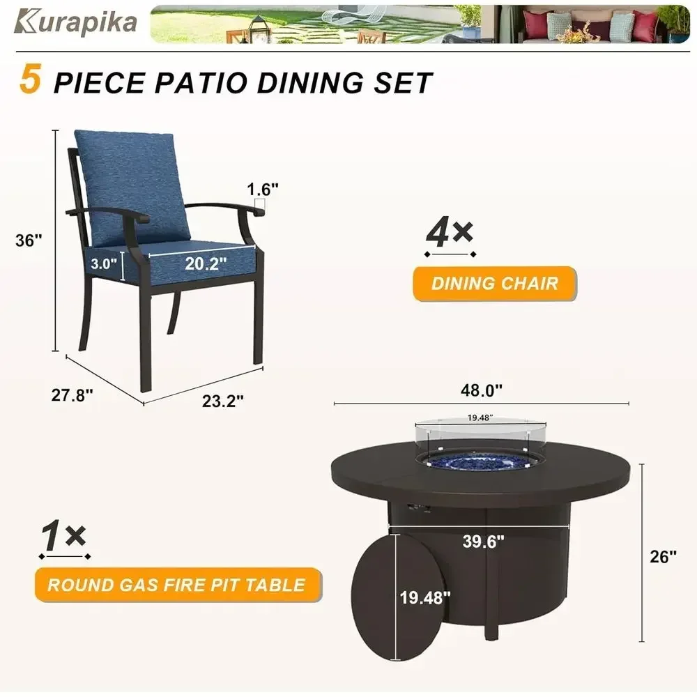 طقم أثاث خارجي مكون من 5 قطع م - مراجعة Outdoor Furniture Set With Fire Pit وسعره