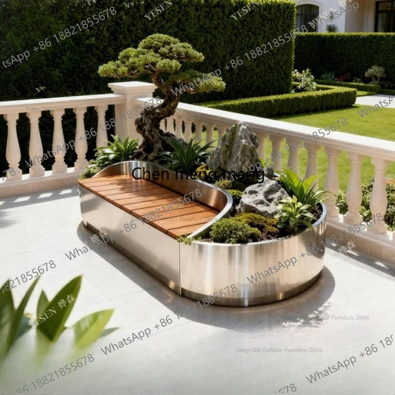 صندوق زهور D80 من الفولاذ المق - مراجعة Garden Bench Metal وسعره