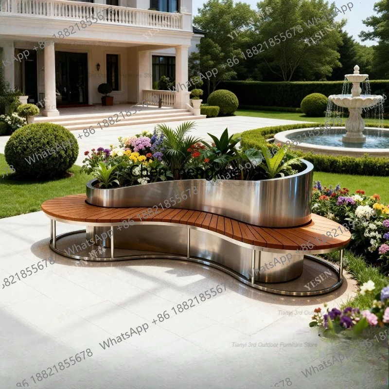 صندوق زهور D80 من الفولاذ المق - مراجعة Garden Bench Metal وسعره