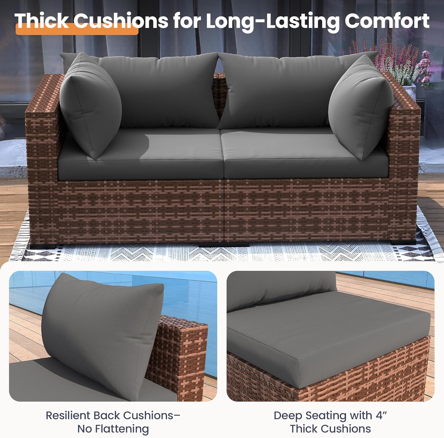 طقم أريكة خارجية من 5 قطع مع ط - مراجعة Outdoor Furniture Set With Fire Pit وسعره