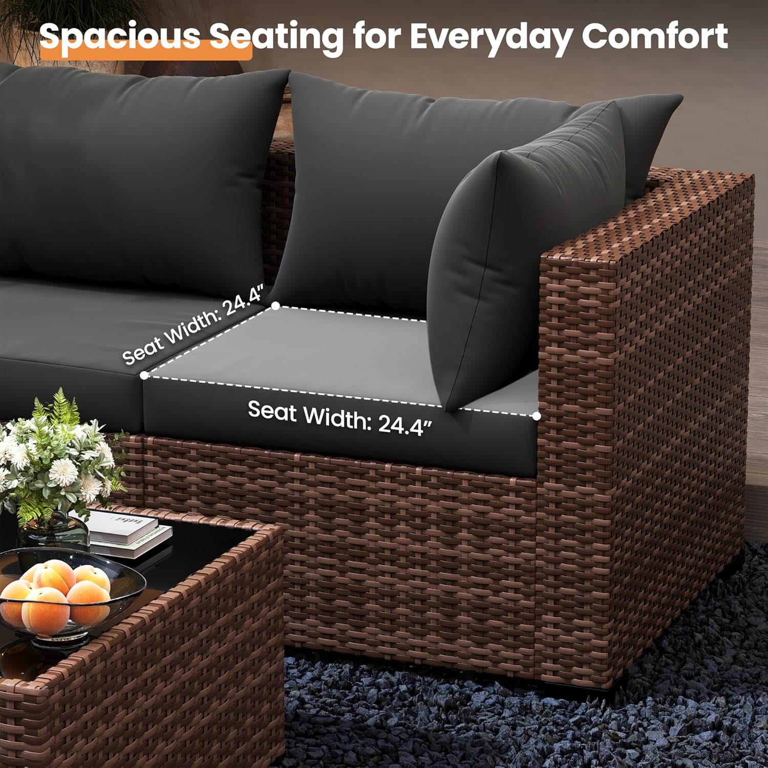 طقم أريكة خارجية من 5 قطع مع ط - مراجعة Outdoor Furniture Set With Fire Pit وسعره