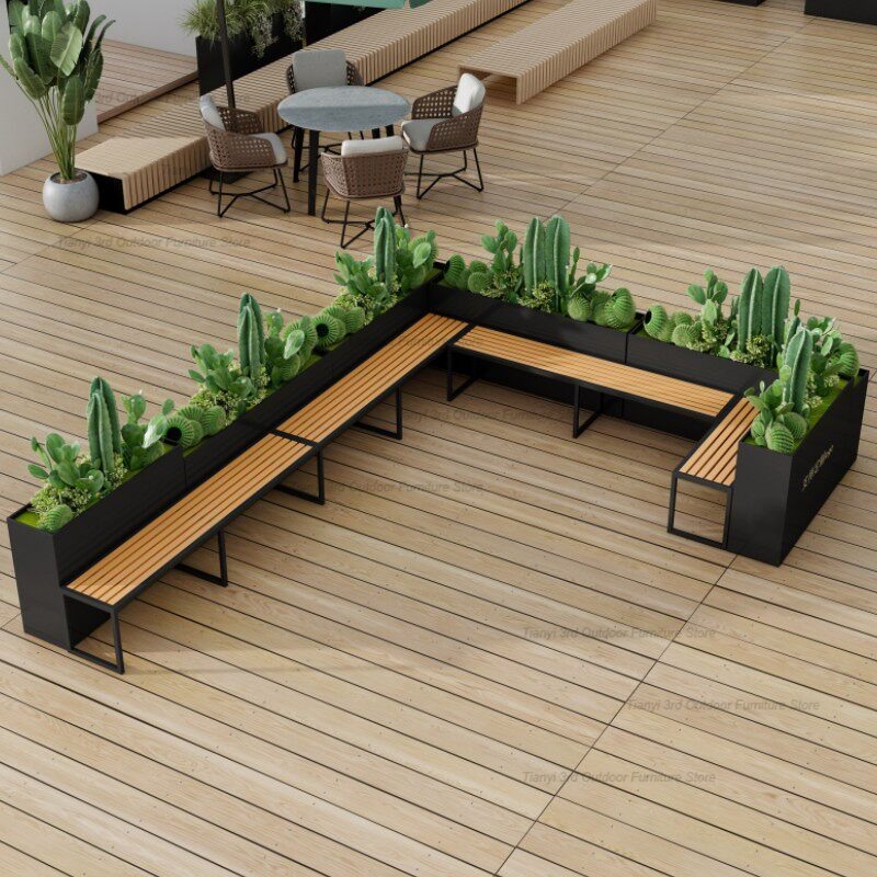مقعد زهور خارجي من الفولاذ الم - مراجعة Garden Bench Metal وسعره
