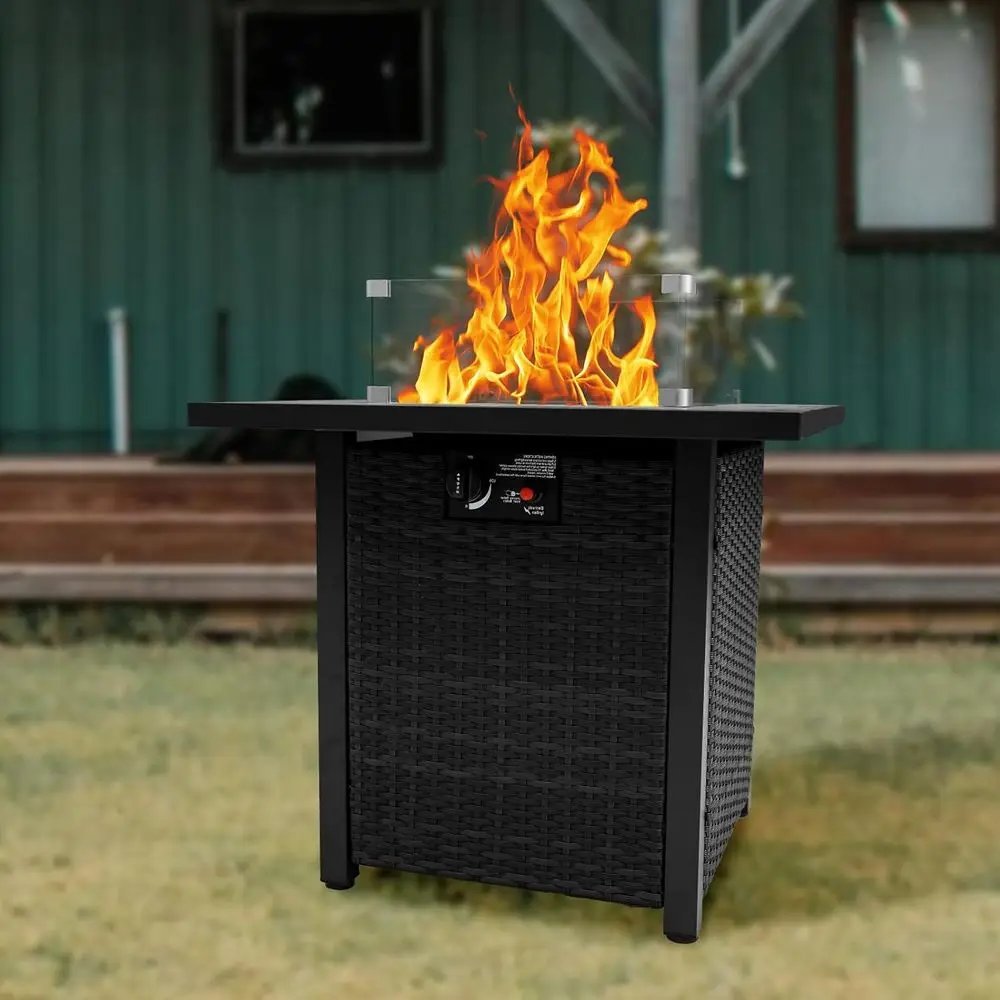 طقم أثاث خارجي من الخوص، أريكة - مراجعة Outdoor Furniture Set With Fire Pit وسعره