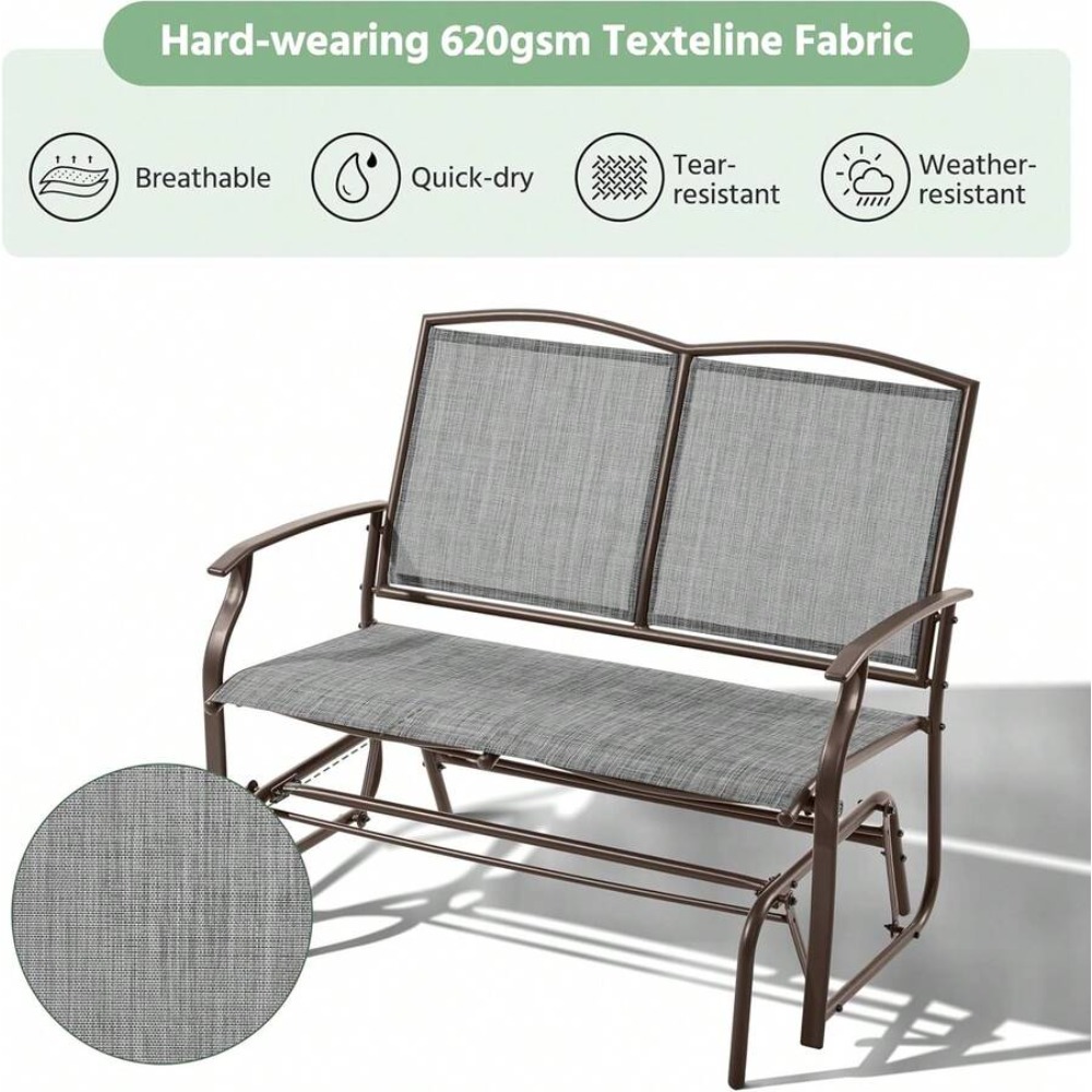 كرسي هزاز خارجي لشخصين، كرسي ه - مراجعة Garden Bench Metal وسعره
