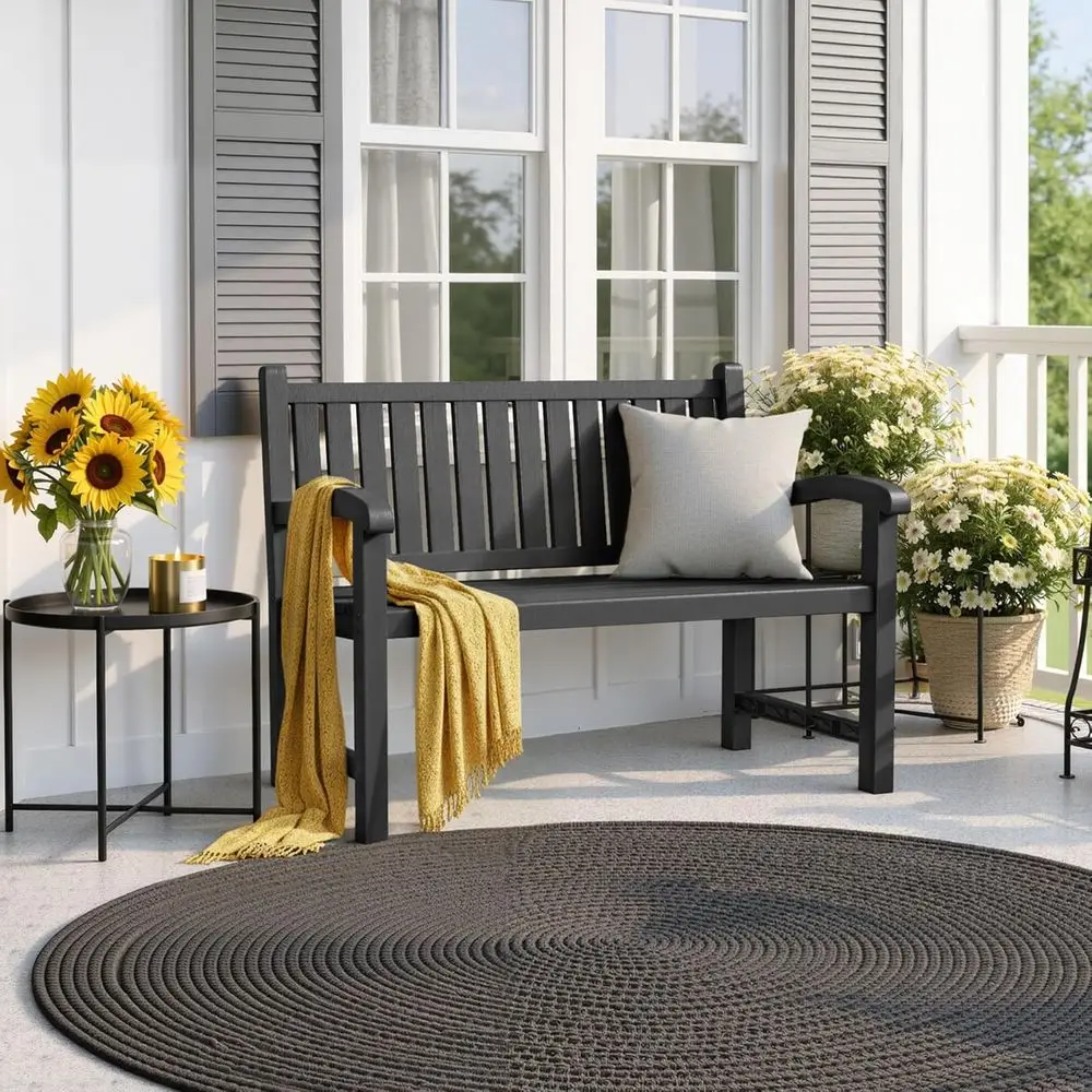 مقعد حديقة من الراتنج لشخصين،  - مراجعة Garden Bench Metal وسعره