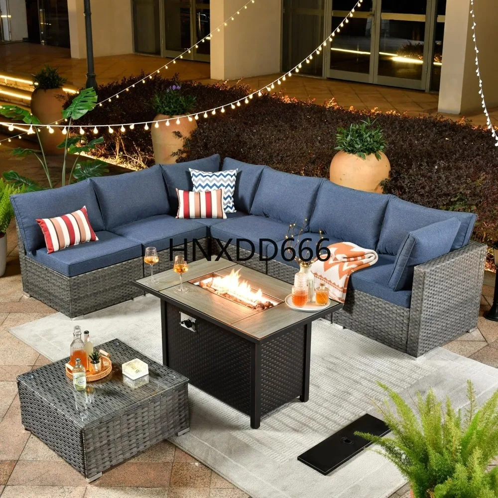 طقم أثاث خارجي مكون من 8 قطع م - مراجعة Outdoor Furniture Set With Fire Pit وسعره