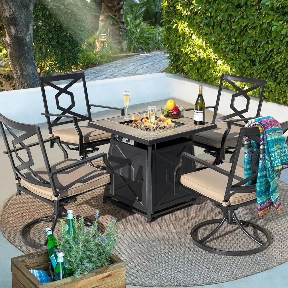 طقم أثاث خارجي مكون من 5 قطع م - مراجعة Outdoor Furniture Set With Fire Pit وسعره