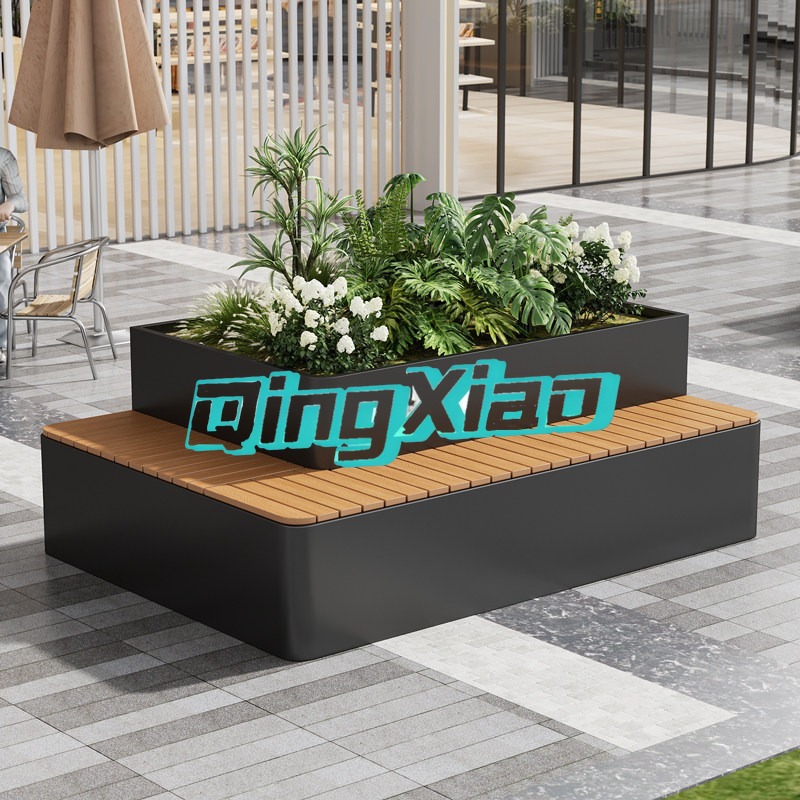 مقعد خارجي مع حوض زرع مدمج، مق - مراجعة Garden Bench Metal وسعره