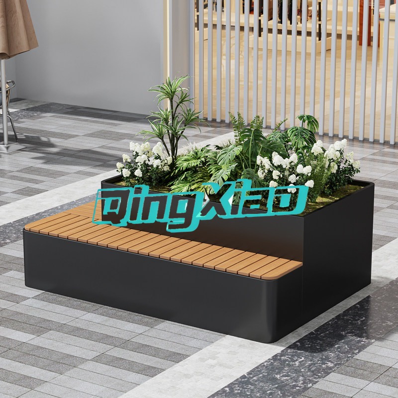 مقعد خارجي مع حوض زرع مدمج، مق - مراجعة Garden Bench Metal وسعره
