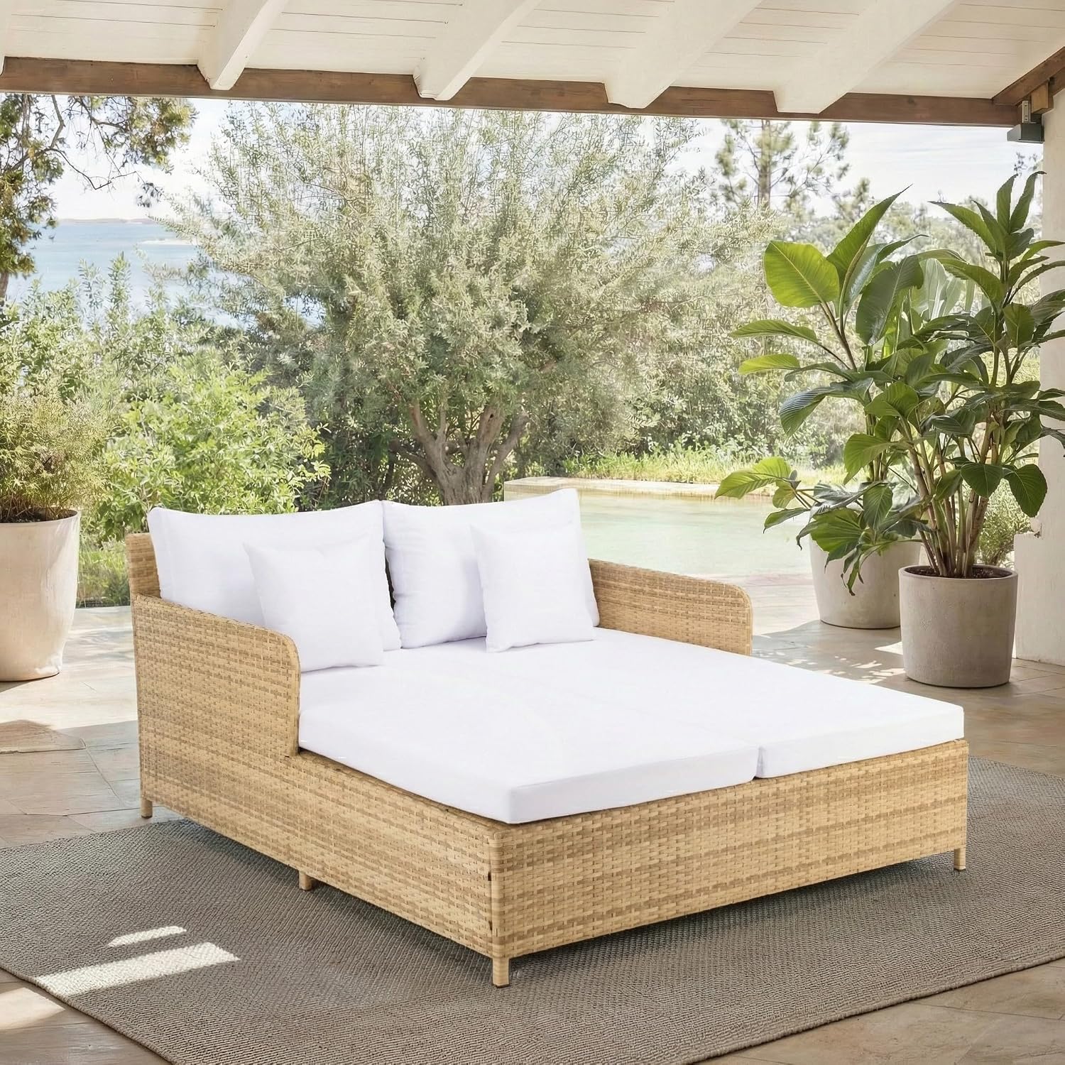 سرير نهاري خارجي من كاديو بإطا - مراجعة Outdoor Daybed Sofa وسعره